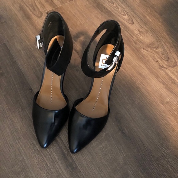 Dolce Vita Odetta Black Leather New Women’s ankle strap heel 8.5 - Picture 5 of 10